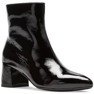 La Canadienne Hero Black Patent Ankle Boots Pointed Toe Block Heel Size 8.5, NIB